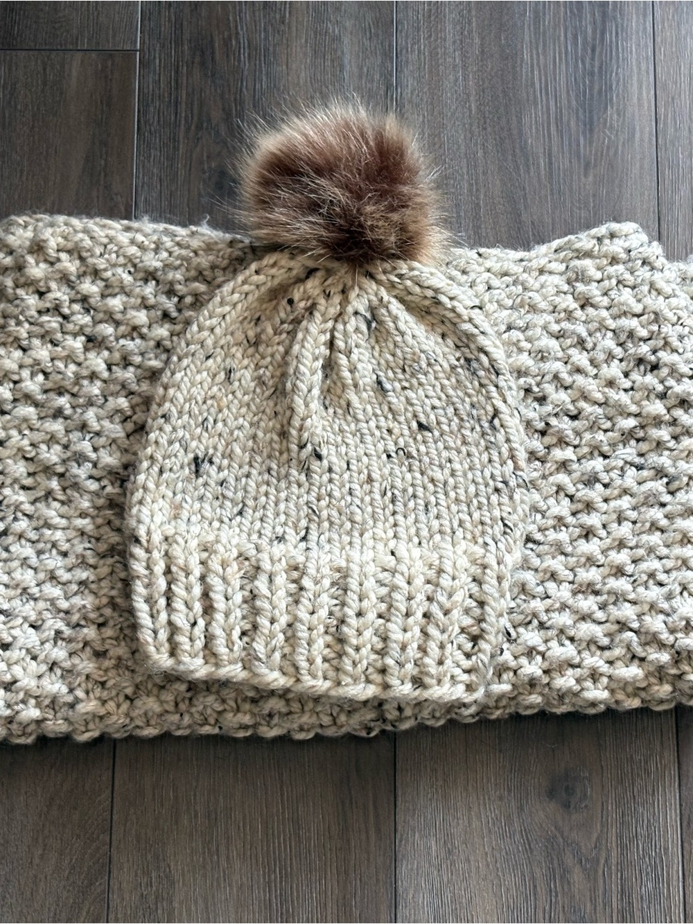 Cozy Chunky Knit Beanie and Infinity Scarf Set